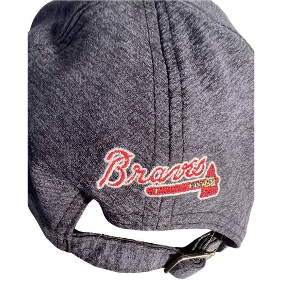 Atlanta Braves Womens Hat Cap Strap Back Adjustable Baseball Under Armour Script - Picture 3 of 5